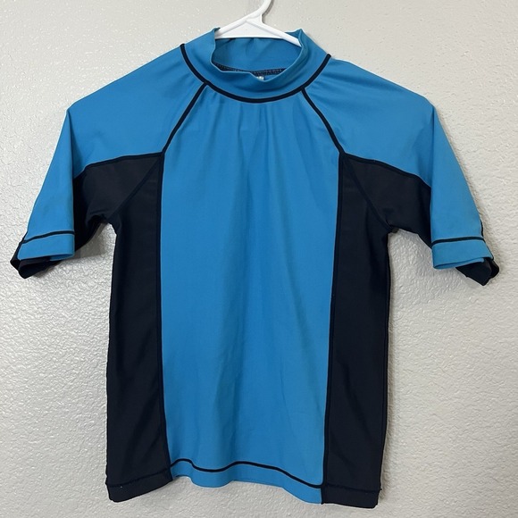 Cherokee Boys Short Sleeve Rash Guard Blue Medium 8/10 - Picture 1 of 5